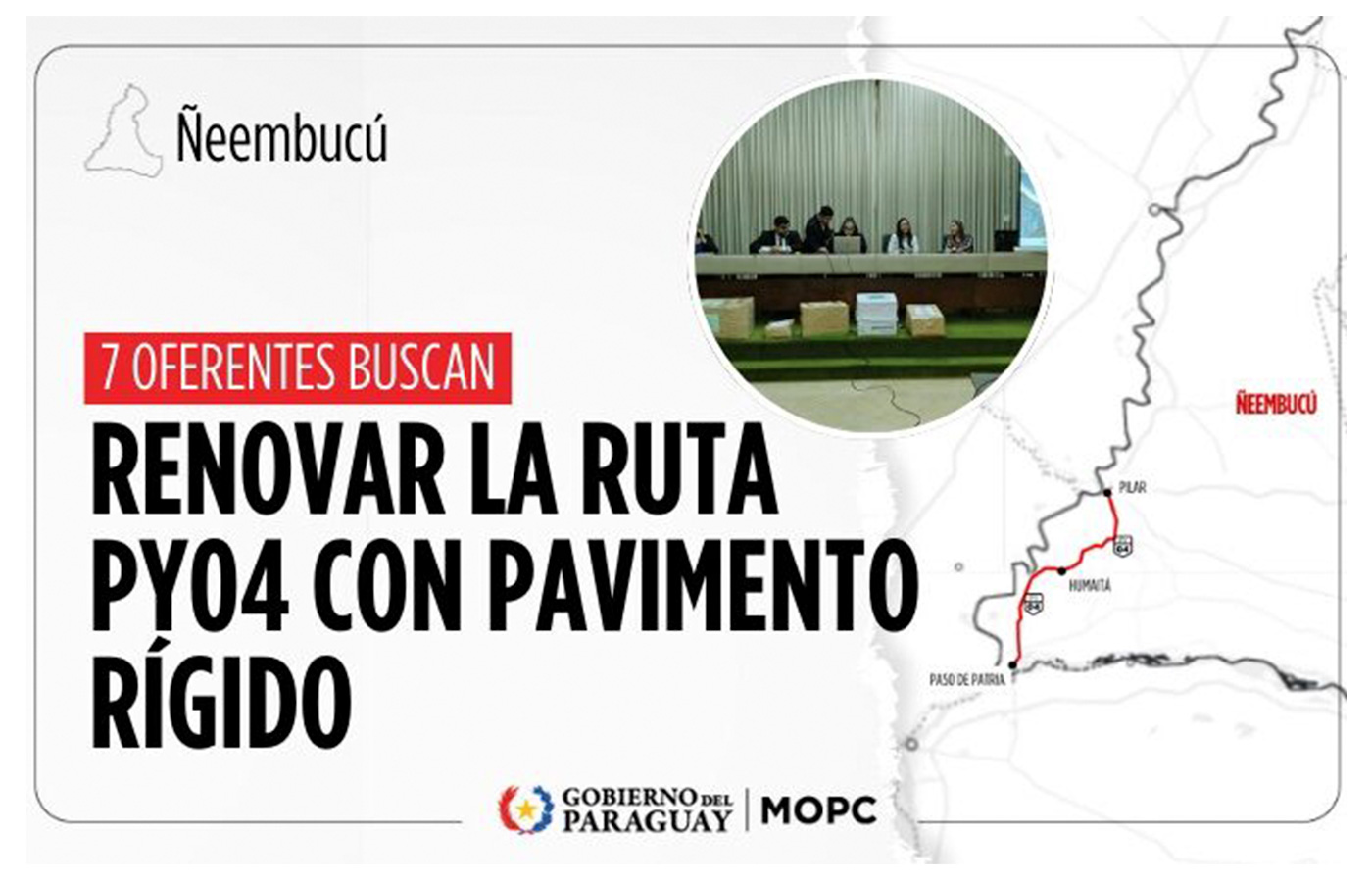 Siete empresas compiten por renovar la ruta PY04 en el sur de Paraguay