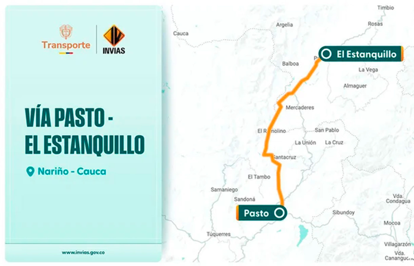 Colombia recibe 30 ofertas para el diseño del proyecto Pasto- El Estanquillo
