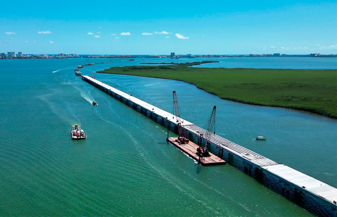 México: Histórica rehabilitación ambiental acompaña la construcción del Puente Nichupté