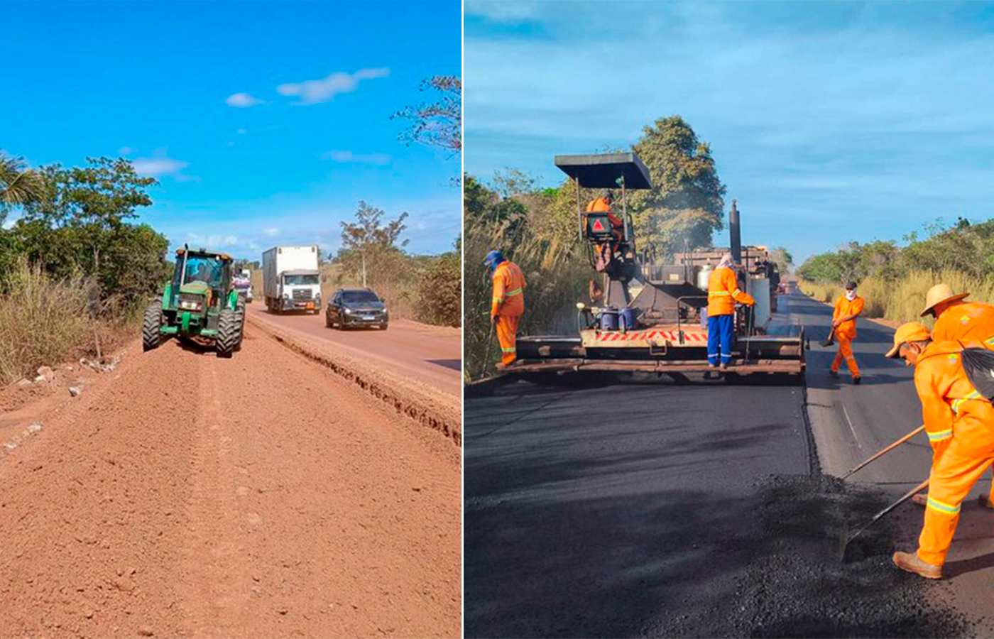 Brasil: Progresan las obras en las carreteras TO-134 y TO-201, en Tocantins