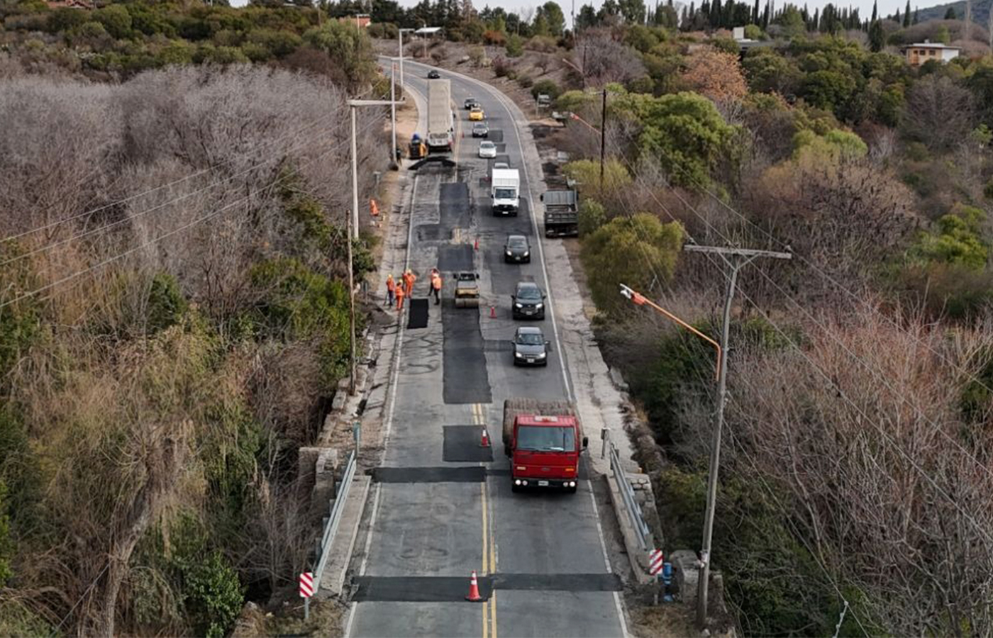 Argentina: Avanza la repavimentación de la Ruta Provincial 14 en Traslasierra