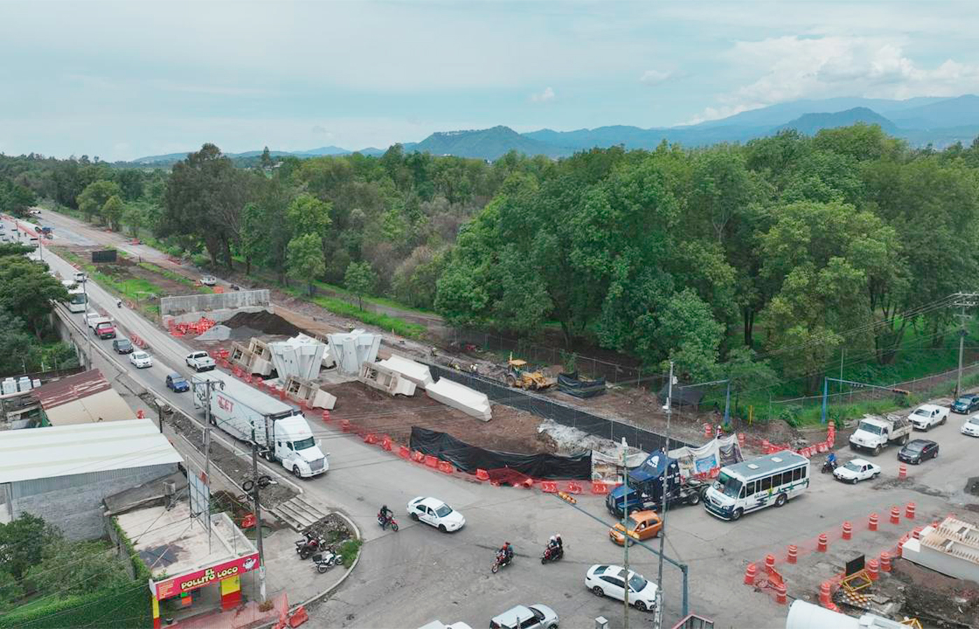 México: Distribuidor vial La Hielera en Uruapan avanza 74 %