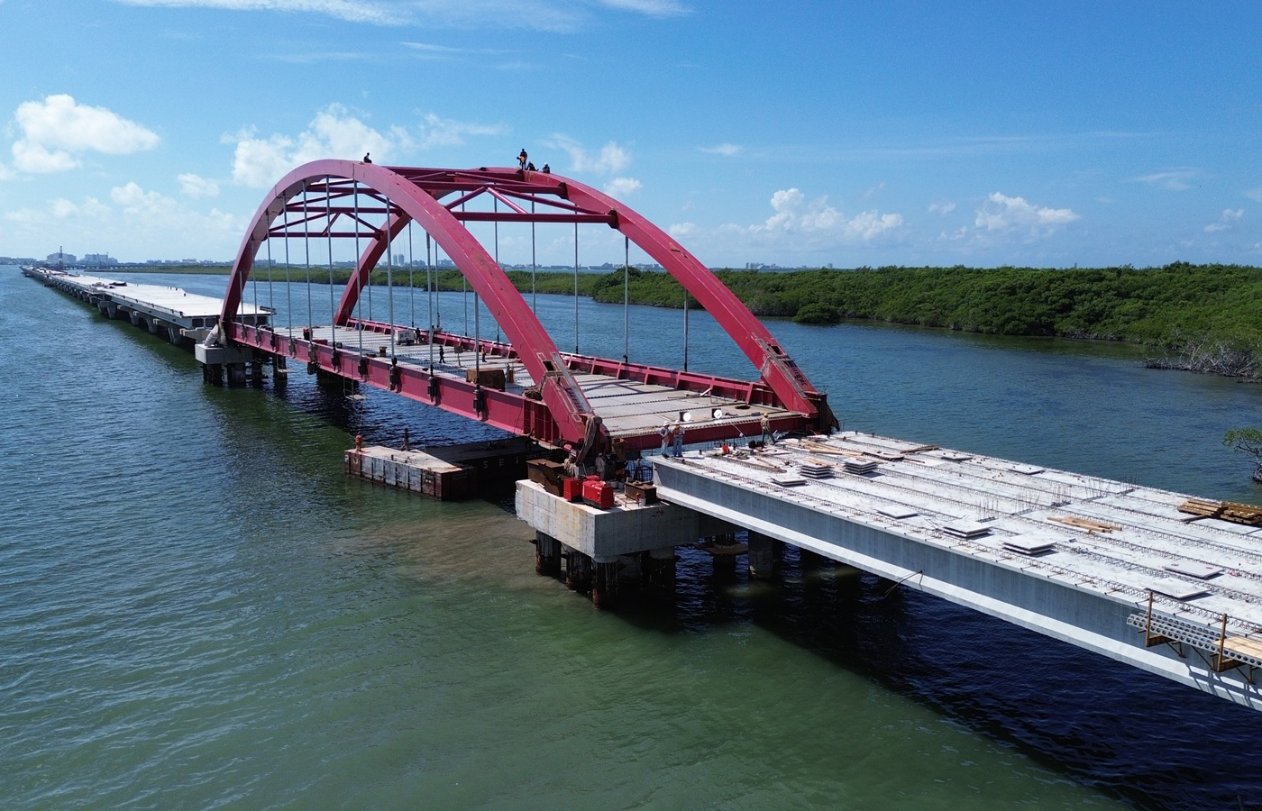 México: El Puente Vehicular Nichupté tiene 85% de avance