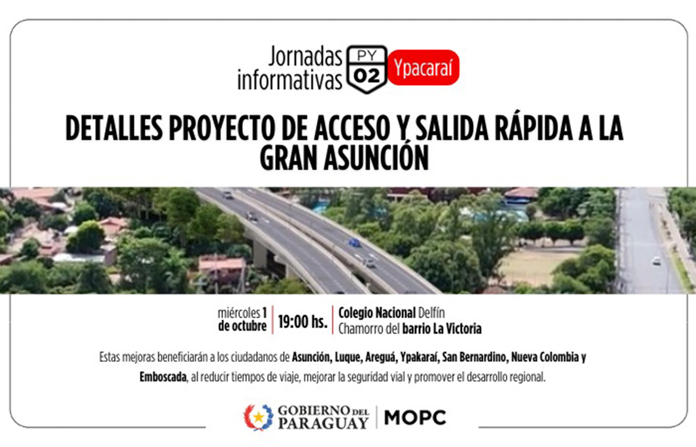 Paraguay busca concretar proyecto de acceso y salida rápida a la Gran Asunción 