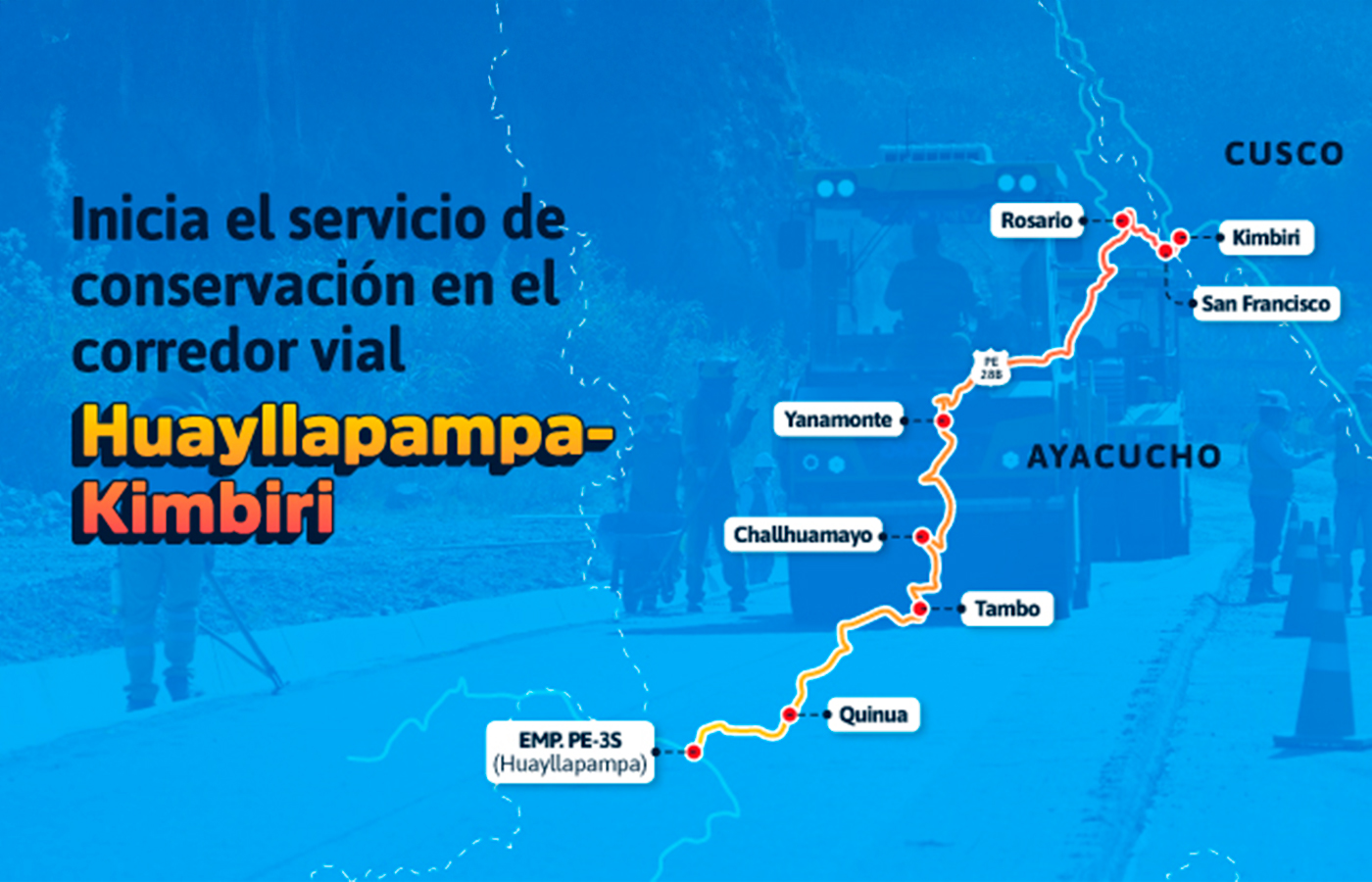 Perú: Inician obras en el corredor Huayllapampa – Quinua - San Francisco – Kimbiri