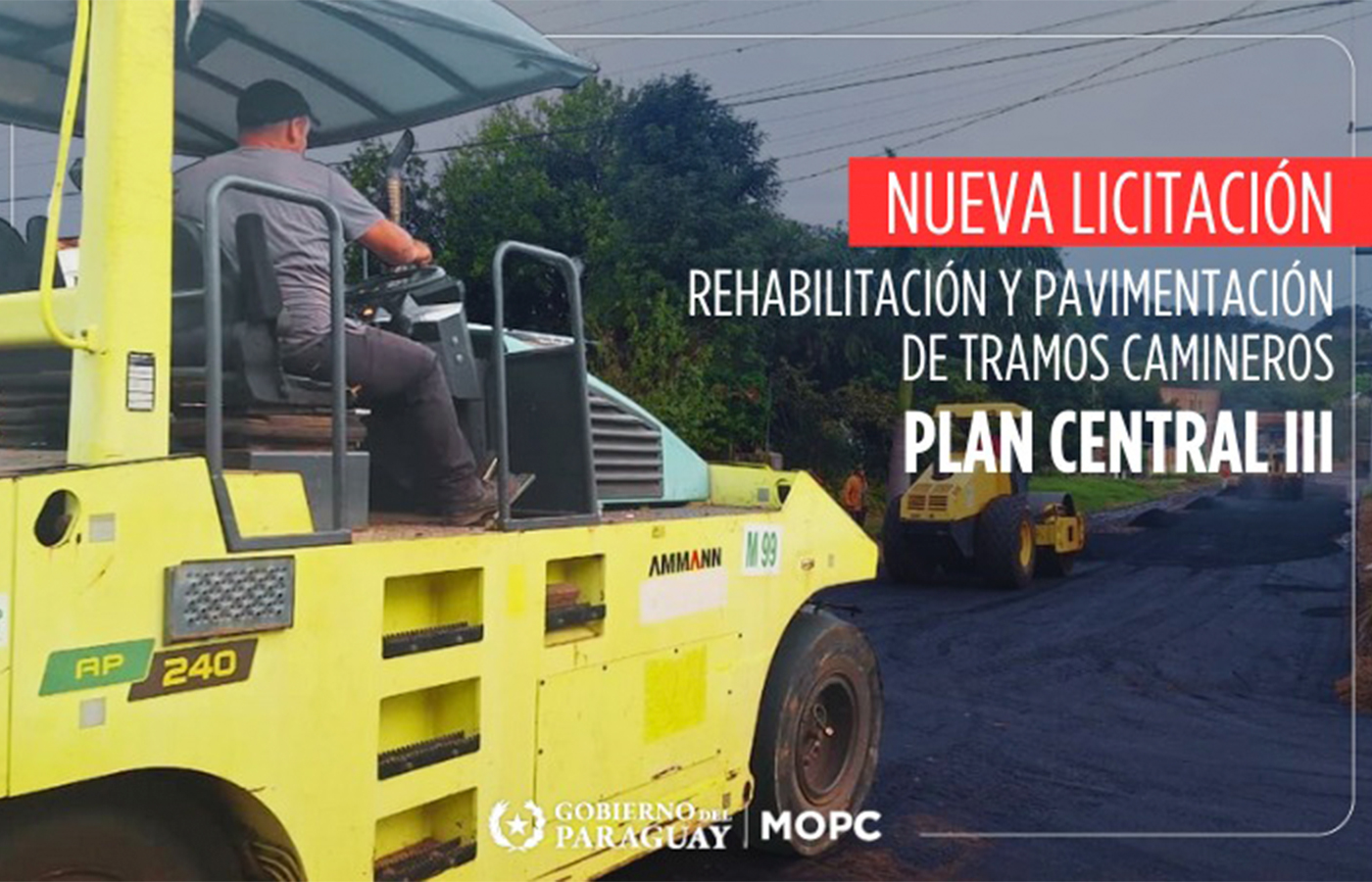 Paraguay licita pavimentación para cinco ciudades de Central y Presidente Hayes