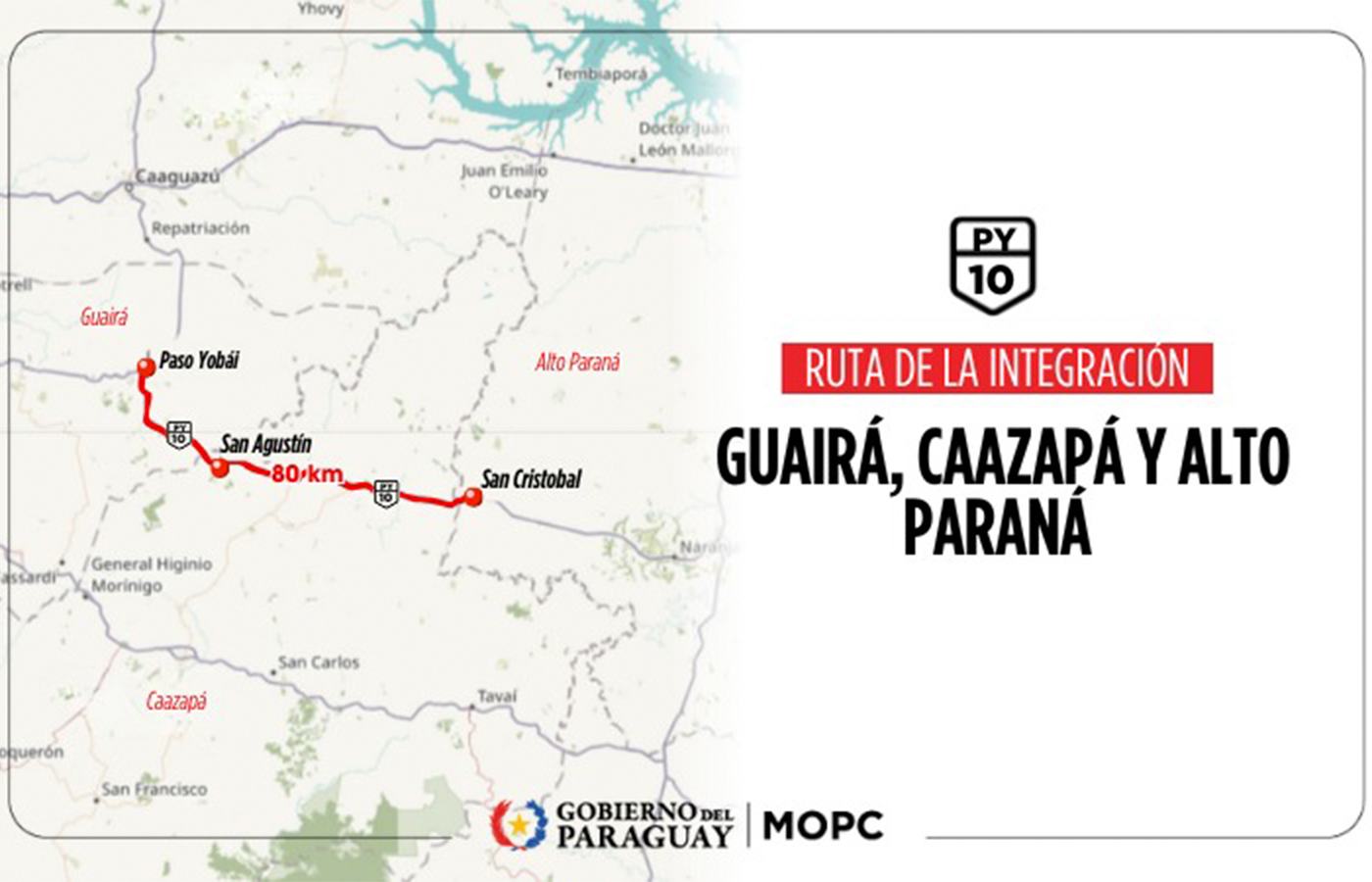 Paraguay: Obras de la Ruta de la Integración iniciarán en 2026